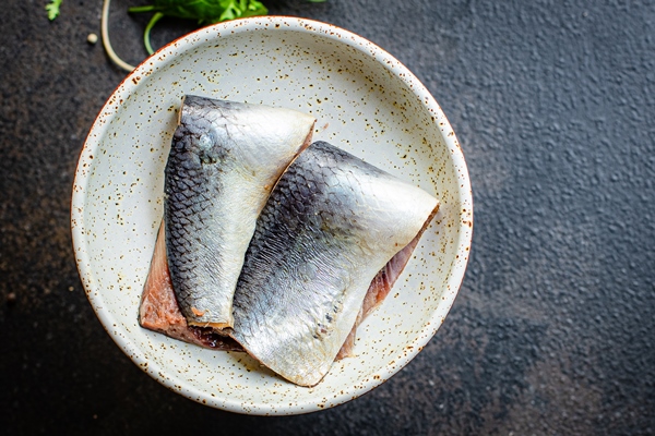 herring onion salad dressing snack seafood fish - Селёдка под шубой, постный стол