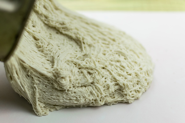 yeast dough with air bubbles - Псковский пирог с грибами "сгибень"