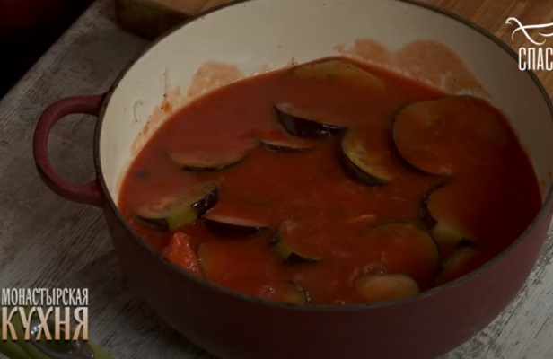2021 10 01 012 - Монастырская кухня: греческая овощная мусака, пудинг из риса с яблоками