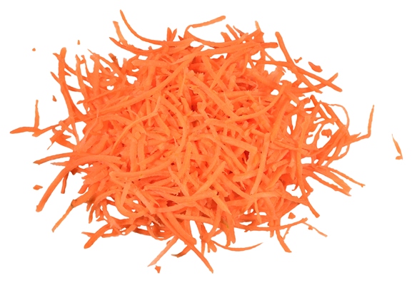 heap of chopped carrot on a white background - Монастырская кухня: суп из красной фасоли, драники