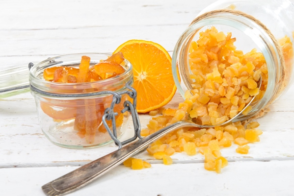 candied oranges cut into pieces - Пасха без яиц с желатином