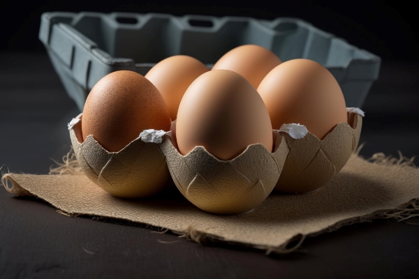 chicken eggs background created generative ai - Паровой омлет