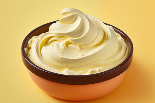 cream in a bowl illustration images - Творожный десерт с цветками одуванчика