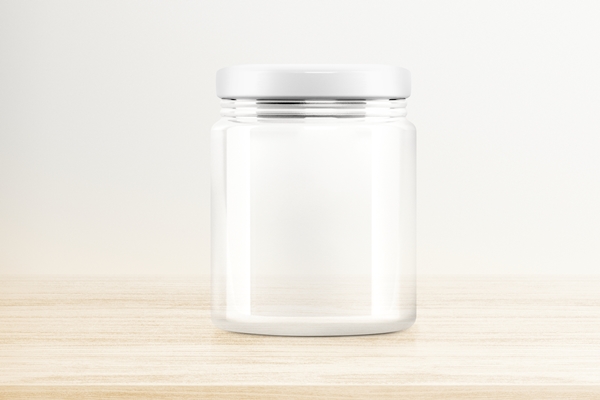 empty glass jar food product packaging with design space - Русский столовый хрен
