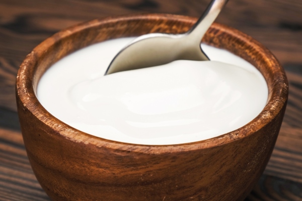 wooden bowl of sour cream - Луковый взвар