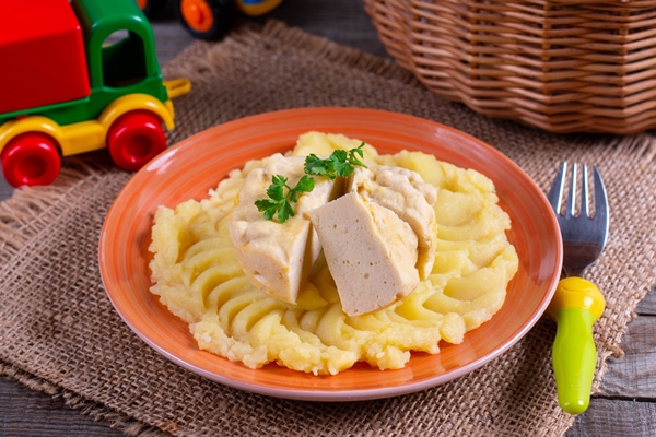 souffle of fish dinner or lunch for children food for children - Суфле из хека для питания детей до 1 года