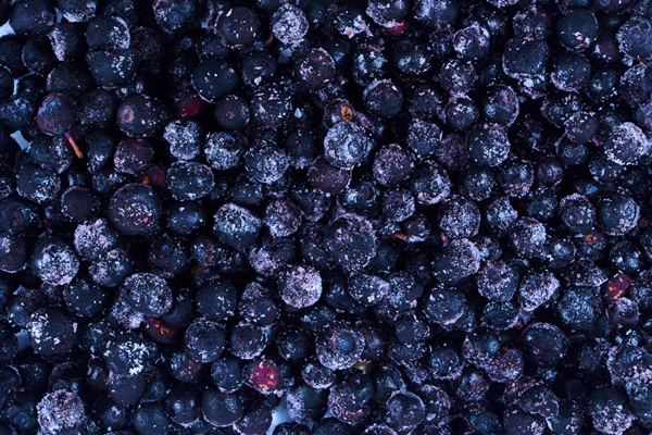 frozen berries black currant blueberry background - Постный смузи-боул "Щербет"