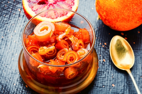 jar of delicious orange jam orange marmalade or fruit jam - Маковая пасха с апельсиновым конфитюром