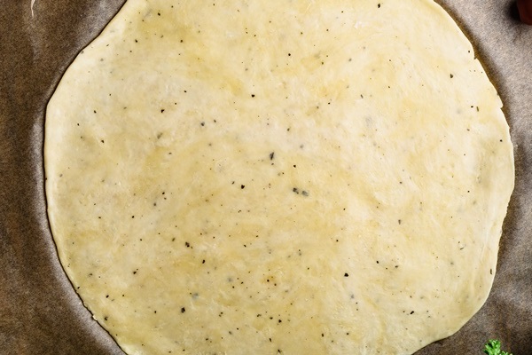 rolled dough for galette - Клубничная галета, постный стол