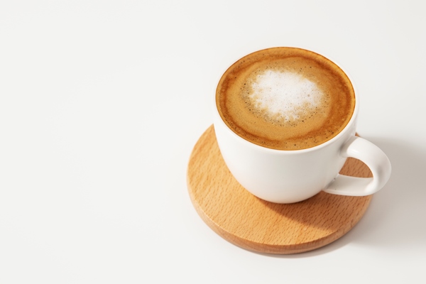 high angle delicious coffee cup - Финиковый латте