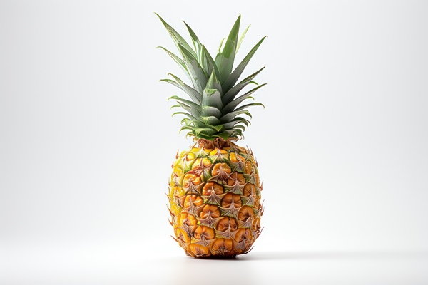 photo of a pineapple on a white background - Фруктовая ёлка