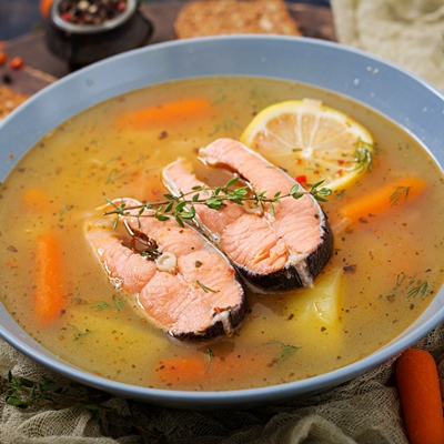 Суп рыбный с горбушей (школьное питание)