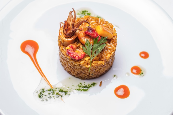 yummy paella food arroz cocina - Плов из морского гребешка