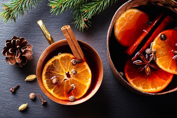 delicious mulled wine drink concept - Душепарка безалкогольная