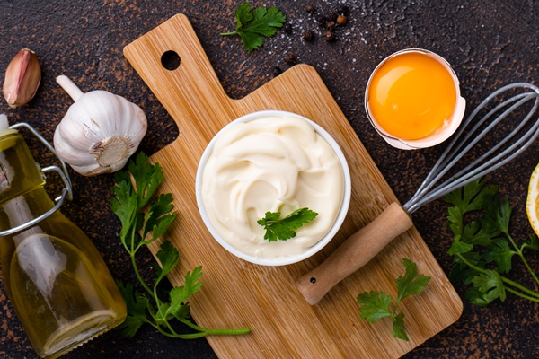 homemade mayonnaise sauce with ingredient - Салат "Оливье" по-монастырски