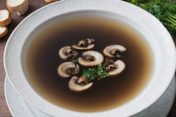 mushroom broth - Грибной суп-пюре с соевым молоком