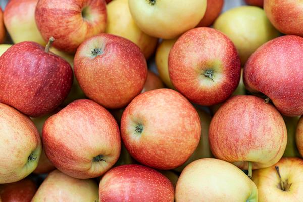 top view of bunch of apples - Чай фруктовый с вишней, малиной и яблоками (диетическое школьное питание)