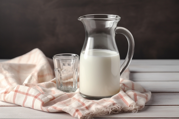 glass milk jug napkin background - Шарлотка из белого хлеба