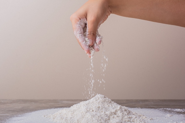 preparing all purpose flour make dough - Гороховые котлеты