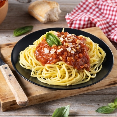 Спагетти болоньезе, постный стол