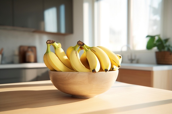 close up banana kitchen counter - Постные сырники из тофу и банана