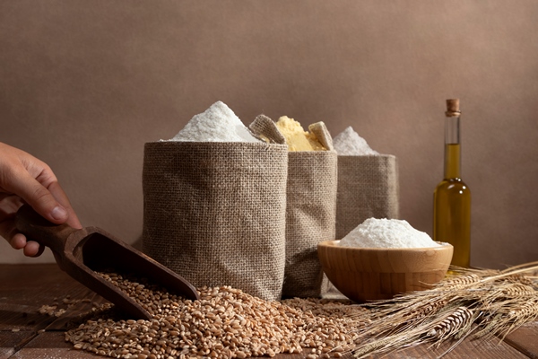 ingredient bags full flour - Хлеб с чагой