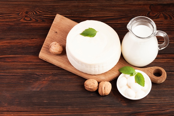 fresh healthy dairy product top view - Домашний сыр из простокваши