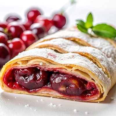 Штрудель с вишней Штрудель с вишней