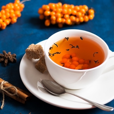 Чай облепиховый с апельсином и розмарином