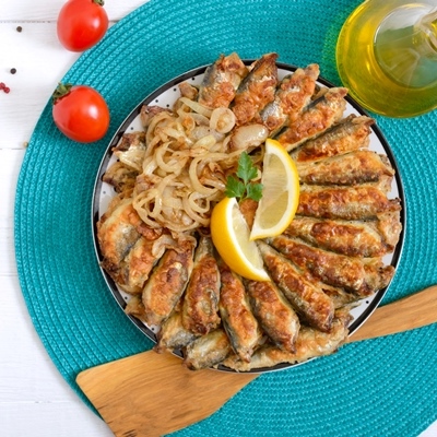 Салака свежая жареная