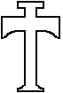 Крест Т-образный "антониевский". Вариант 2