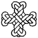 Крест старопечатный "плетеный". Вариант 1