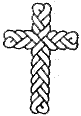 Крест старопечатный "плетеный". Вариант 4